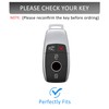 Riasot Leather Key Fob Cover with Keychain for Benz A-Class