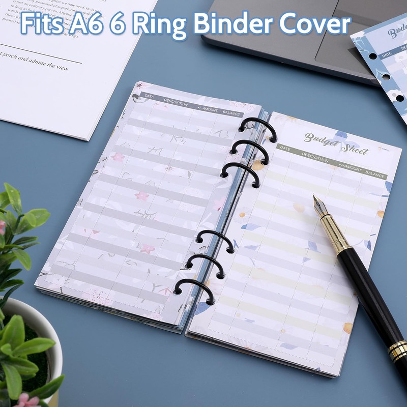 60 Sheets A6 Budget Sheets 6 Holes Budget Binder A6