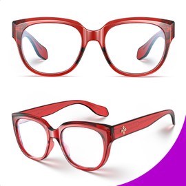 VISOONE Retro Round Blue Light Blocking Glasses with Anti Computer Glare for Gaming Women and Men BLAZE