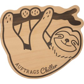 GRUSS & CO L7002 Wooden Board Sloth Shape Beech Wood Burnt Text 25 cm x 19 cm x 1.5 cm Gift Idea