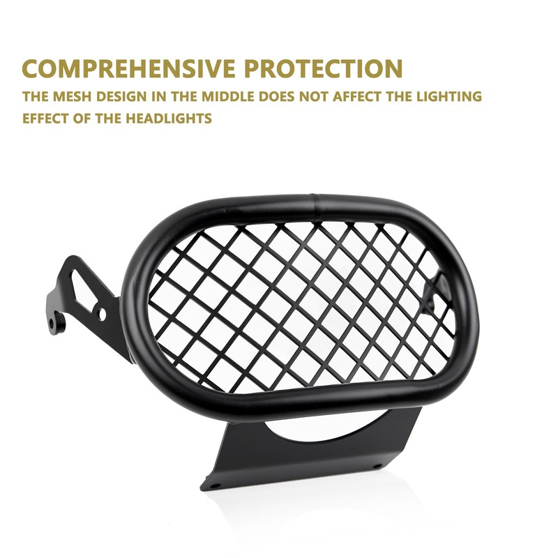Minho Motorcycel Front Headlight Guard with Mesh Cover in Heavy