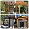 4 Pcs Deck Post Caps Tie Brackets, 4x4 Base Steel