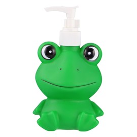 Cabilock Hand Wash Bottle Children's Soap Dispenser Cartoon Bottle Dispenser Empty Shampoo Bottles (Green Frog 300 ml)