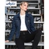 Argstar Women's Denim Jean Jackets Button Up Long Sleeve Basic