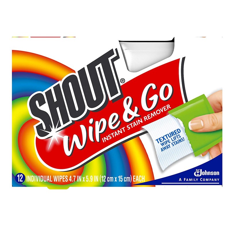 Shout Wipe & Go 12Ct Wipes 4 Pack, Multicolor,12 Count