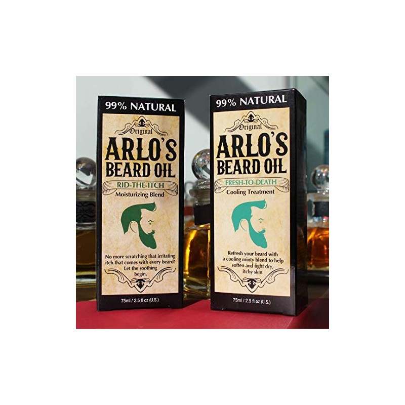 Arlo's Aceite para barba - Elimina la picazón 2.5 onzas