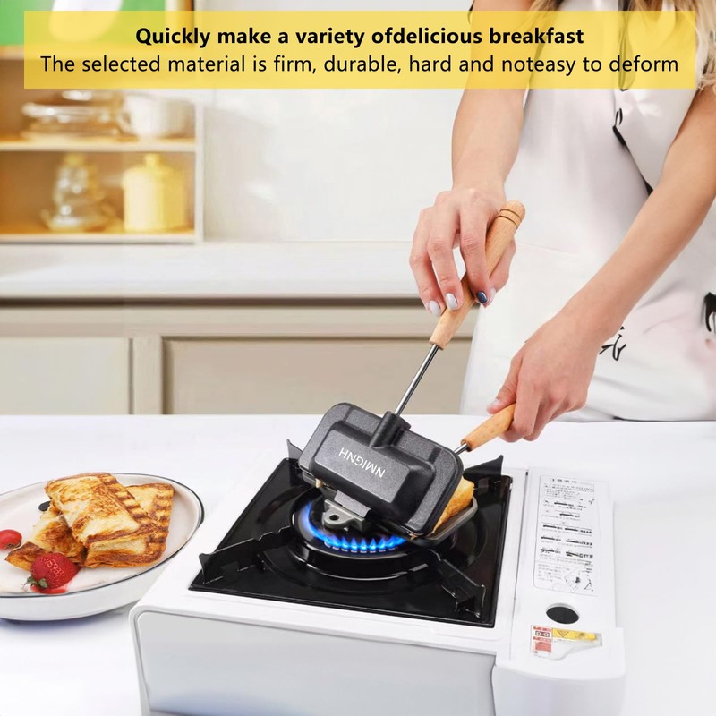 NMIGNH Hot Sandwich Maker, Double-Sided Sandwich Baking Pan,Double Sided Frying