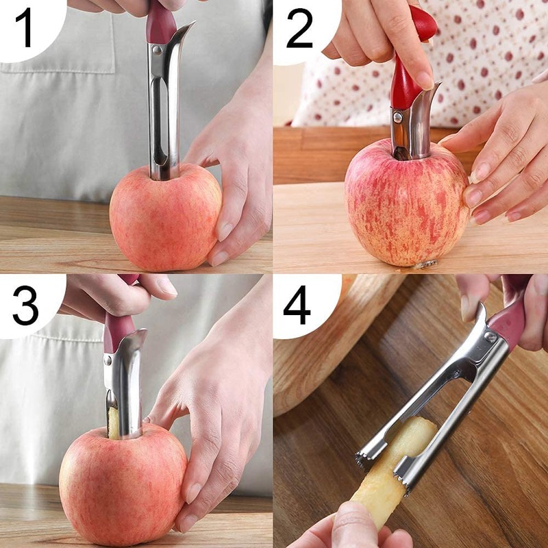STOUCLA Apple Corer, Stainless Steel Apple or Pearl Corer Remover,