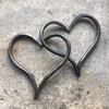His and Hers Linked Iron Hearts