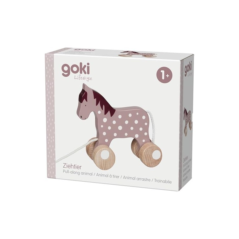 Goki - Animal Arrastre, Cavallo, Lifestyle Malva Bambolino, Multicolore (54865)