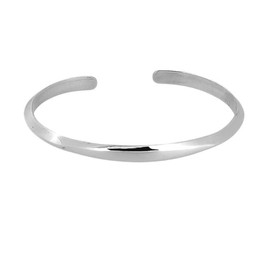 VN Jewelry Classic Plain Silver Bangle For Men | Sleek and Lightweight 925 Sterling Silver Bangle for Men and Women