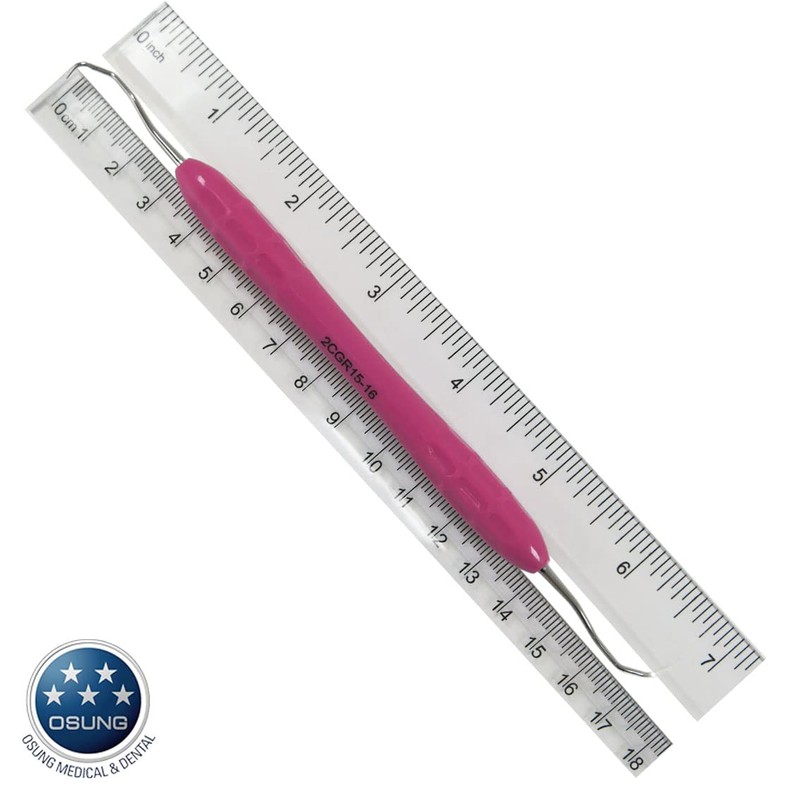 OSUNG Dental Std. Gracey Curette, Softgrip Handle 2CGR15-16 5 pcs