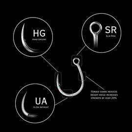 BKK LONEDIABLO Single Lure Hook | 2/0 | 6-Pack | 5X | Saltwater Ultra-Antirust Coating | Hand Ground Point | Popping Trolling Stickbaits