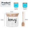 Clear all Glass Honey Jar with Silicone Sealing Dipper and