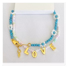 FOSSIL Gold-Tone Brass Beaded Bracelet Set