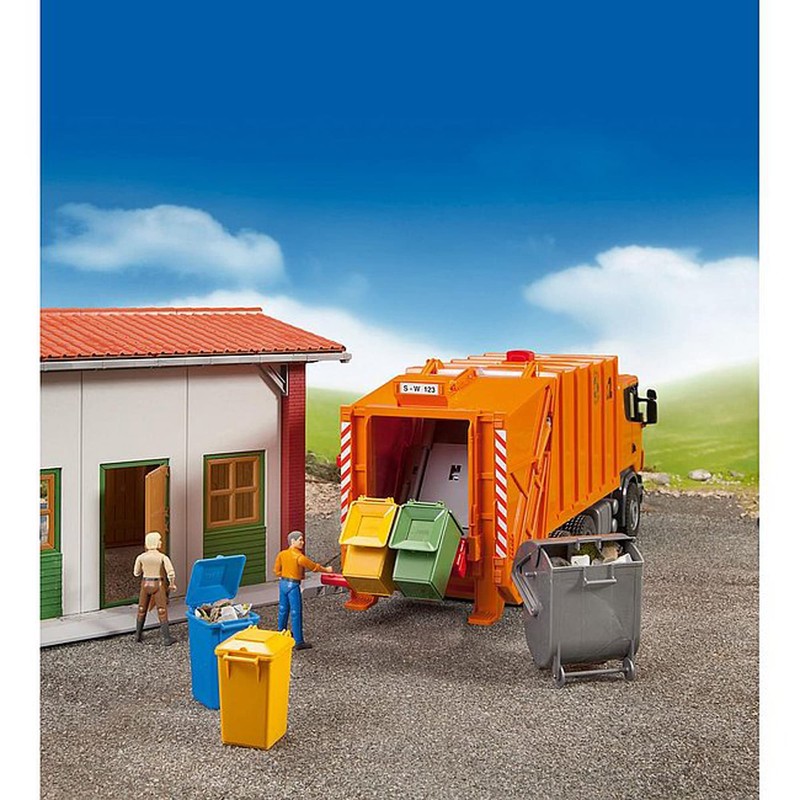 Bruder Garbage Can Set, 3 Small/1 Large