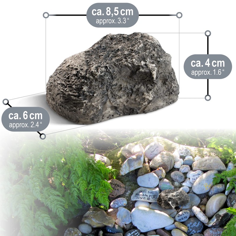 com-four® Key Stone, Stone with Secret Compartment, Key Hiding Place