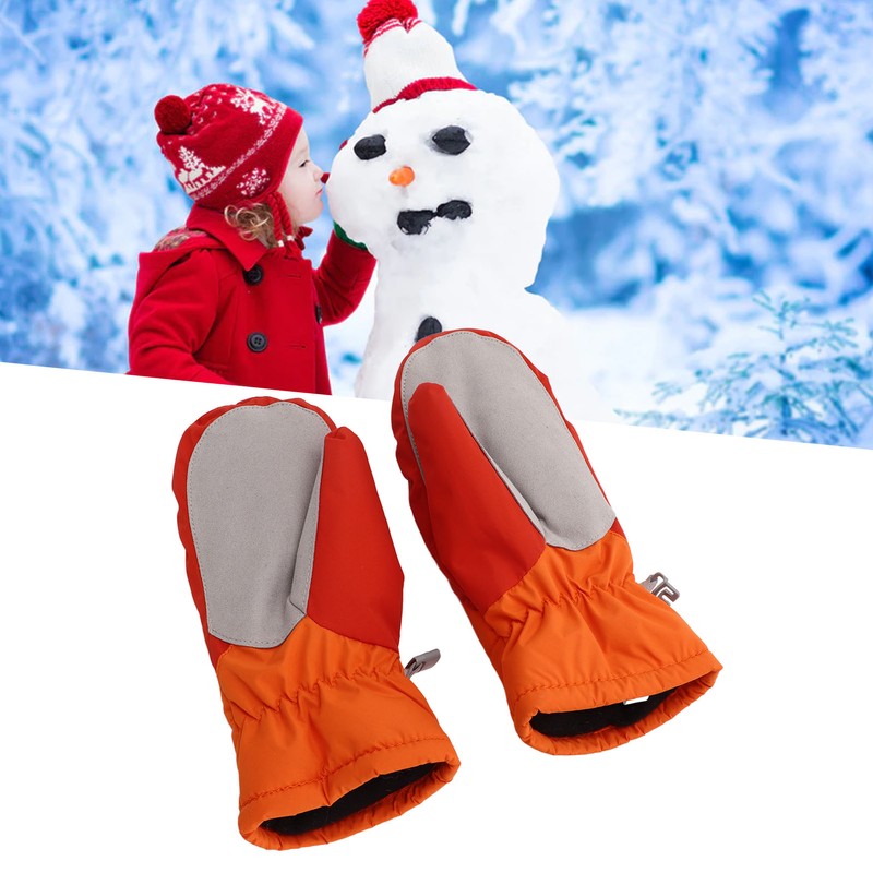 1 Pair Children Kids Warm Gloves Windproof Waterproof Thicken for