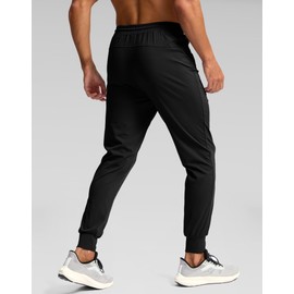 Pudolla Sweatpants for Men Joggers for Men Athletic Pants for Men Stretch Mens Workout Pants Gym Runing Pants(Black S)