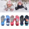 Kids Winter Gloves Waterproof Snow Ski Gloves Cartoon Windproof Warm