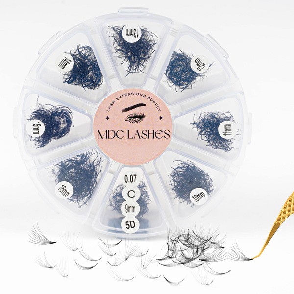 MDC LASHES Promade Eyelash Fans Mix Length 1000 Fans Volume