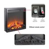 Innoflame 18" Electric Fireplace Insert, Ultra-Thin Fireplace Heater with Log