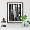 Monochrome City Skyline Abstract No.4 Framed Print for Living Room
