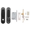Pocket Lock Handle Invisible Light Weight Black Lock Circular Sliding