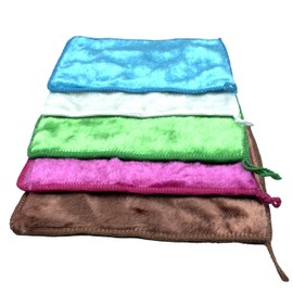 NEYORIKA Microfiber Cloth, Cleaning Cloth, Kitchen Dish Towel, 7.1 x 9.1 inches (18 x 23 cm), 5 Colors, 10 Sheets