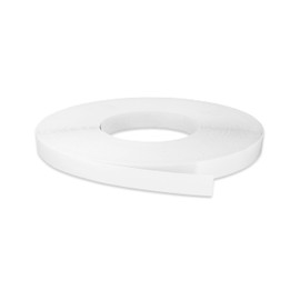 White Edge Banding 5/8 inch x 25 ft Melamine Iron On Adhesive Edging Cabinet Repair Laminate Shelf Board Countertop Furniture Strip Wood Veneer Tape Trim Peel Stick Cabinet Molding Vinyl PVC Iron