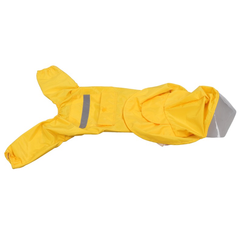 Dog Raincoat Waterproof Breathable Adjustable Hooded Dog Raincoat with Pocket