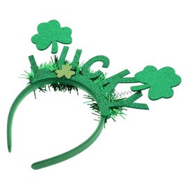 WOONEKY Four Leaf Headdress Saint Patricks Day Outfit Women St Patricks Day Costume St Patricks Day Hats St Patricks Day Headband St. Patricks Day Headbands Costumes Plastic Green