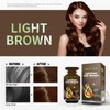Herbishh Light Brown Hair Dye Shampoo with Color Remover Wipes