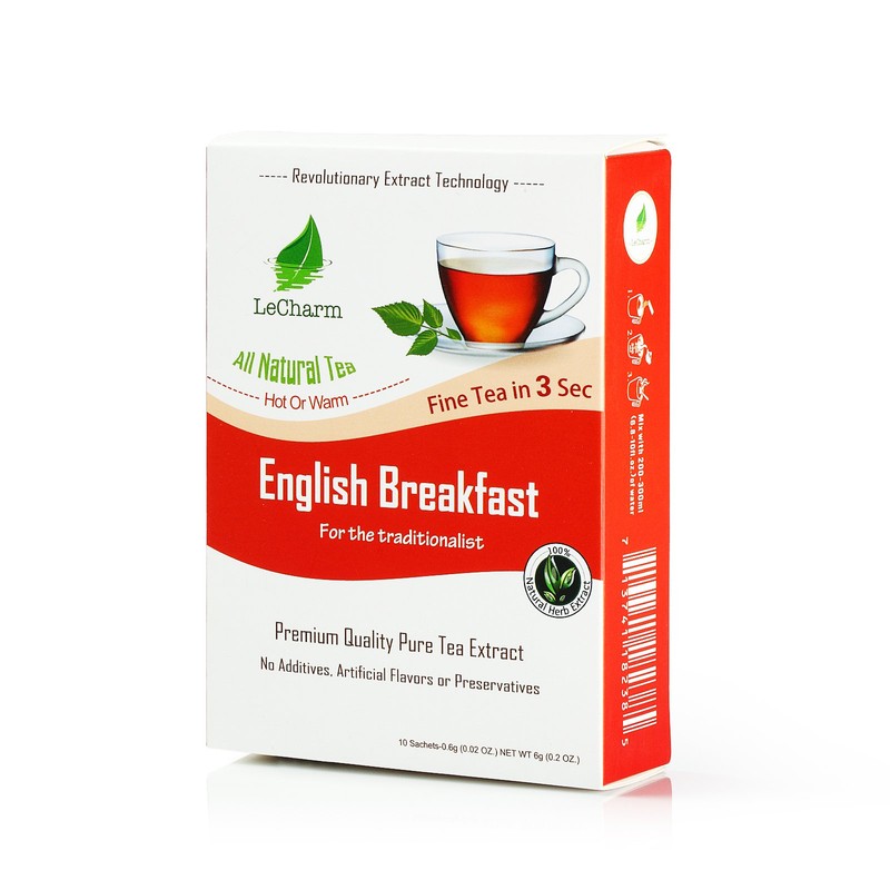 English Breakfast Instant Tea on the Go LeCharm 100% Natural