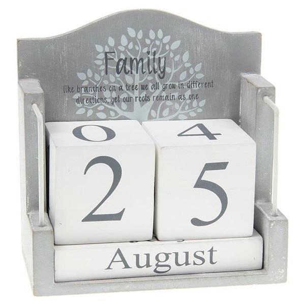 Joe Davies Tree Of Life Grey 'Family' Perpetual Calendar With