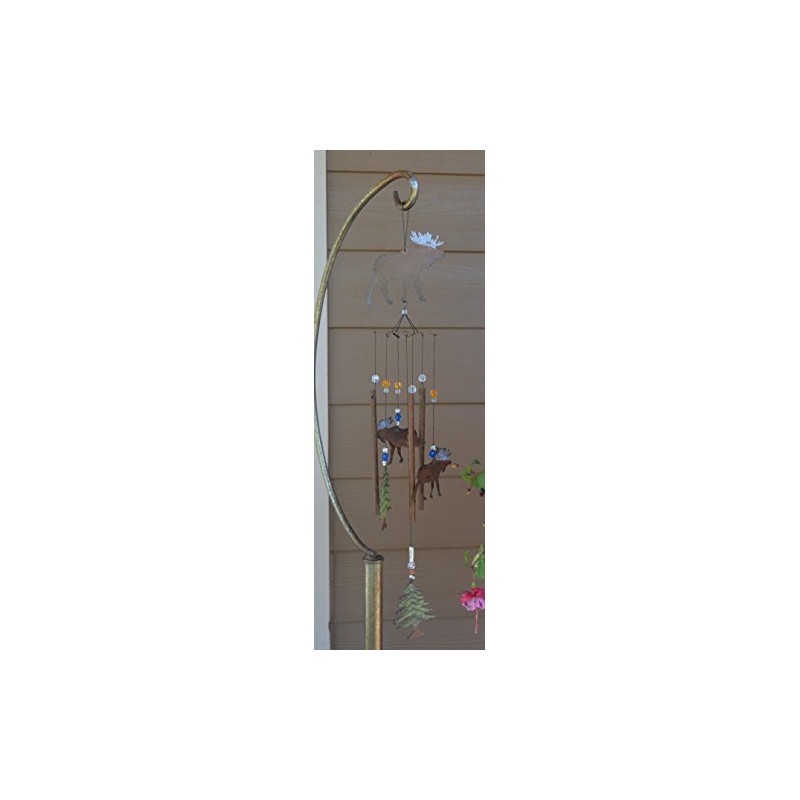 Sunset Vista Designs Wilderness Wonders Moose Wind Chime, 28-Inch Long