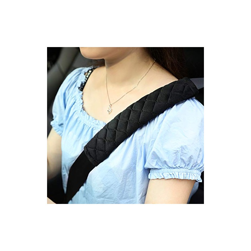 Tatuo 4 Pack Extra Long Seat Belt Covers for Comfort
