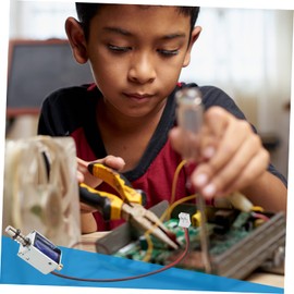 KICHOUSE 3Pcs Push Pull Type Solenoid Electromagnet Magnetic Linear Motion Compact Design for Simple Installation and Practical Use for Various Applications