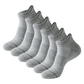 Parrivll Men's Athletic Compression Ankle Socks 6 Pack - Quarter Crew Style for Basketball, Running & Sports