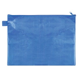 VELOFLEX 2704050 Zip Pocket DIN A4 Blue Fabric Reinforced EVA Material 1 Document Pocket
