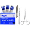 MuskalMed 100 Sterile Carbon Steel Blades #10 with Free Scalpel