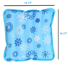 Summer Cooling Mat Reusable Ice Pillow - Foldable Water Filling Chair Pad, Multifunctional Waterproof Water Seat Cushion for School Office Travel Home (14.17" x 14.17")