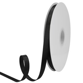 GTYBOVA 3/8 Inch x 100 Yards Double Face Black Satin Ribbon 100% Polyester Multiple Colors Available Ideal for Gift Wrapping Hair Wedding Decor