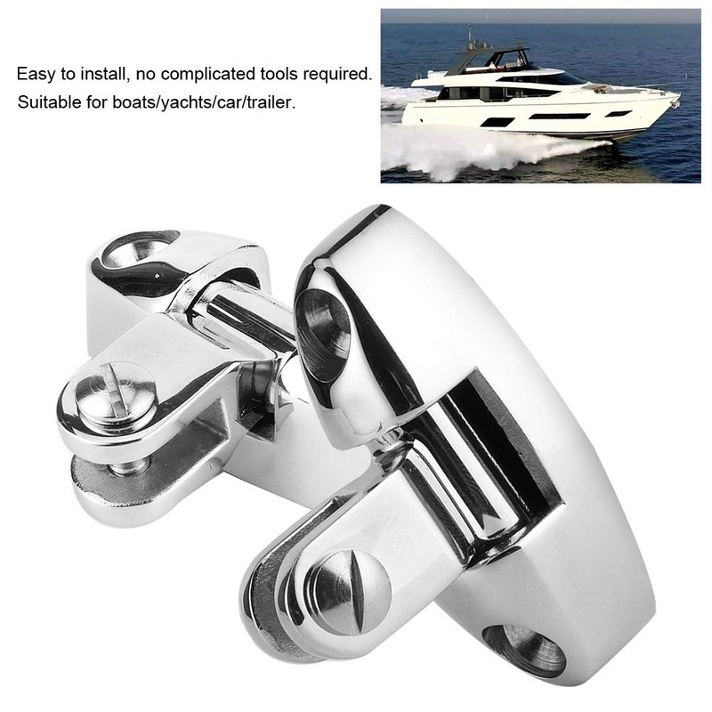 Pack of 2 Boat Top Bimini Deck Hinge Rotatable Side