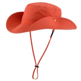 Decentron Unisex Summer Beach Sun Hat UPF 50+Protection Sun Hat for Fishing Hiking Safari Outdoor Travel Hats Orange
