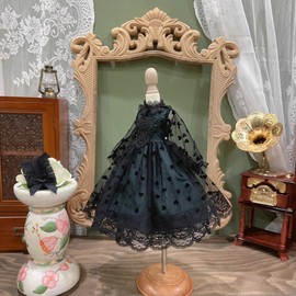 HAMRETHYPPZ 1/4 1/6 1/3 BJD Sphere Joint Doll Dress Doll Costume Doll Maid Clothes Ball Joint Doll Dress Princess Dress Black Princess Skirt Cute Maid Skirt Cute Lolly Skirt Holiday Dress Skirt Floral