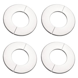 sourcing map Wall Split Flange, Stainless Steel Round Escutcheon Plate for 61mm Diameter Pipe 4Pcs