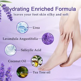 Foot Peeling Mask 5 Pack – Exfoliator & Foot Callus Remover – Feet Peeling Mask for Cracked Heel Treatment – Foot Masks for Dry Cracked Feet, Soft & Smooth Finish with Urea, Lavender & Salicylic Acid