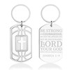 Miss Chipmunk Keychains for Men Football Bible Verse Mens Keychain,Mens Accessories Christmas Gifts (Basketball-Joshua 1:9, Silver)