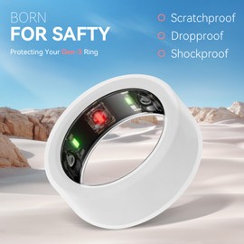 Silicone Cover Compatible with Oura Ring Protector, Elastic Case for Oura Ring Gen 3 Working Out - Protector for Working Out 3PCS (Transparent White*3, M for 11/12/13)